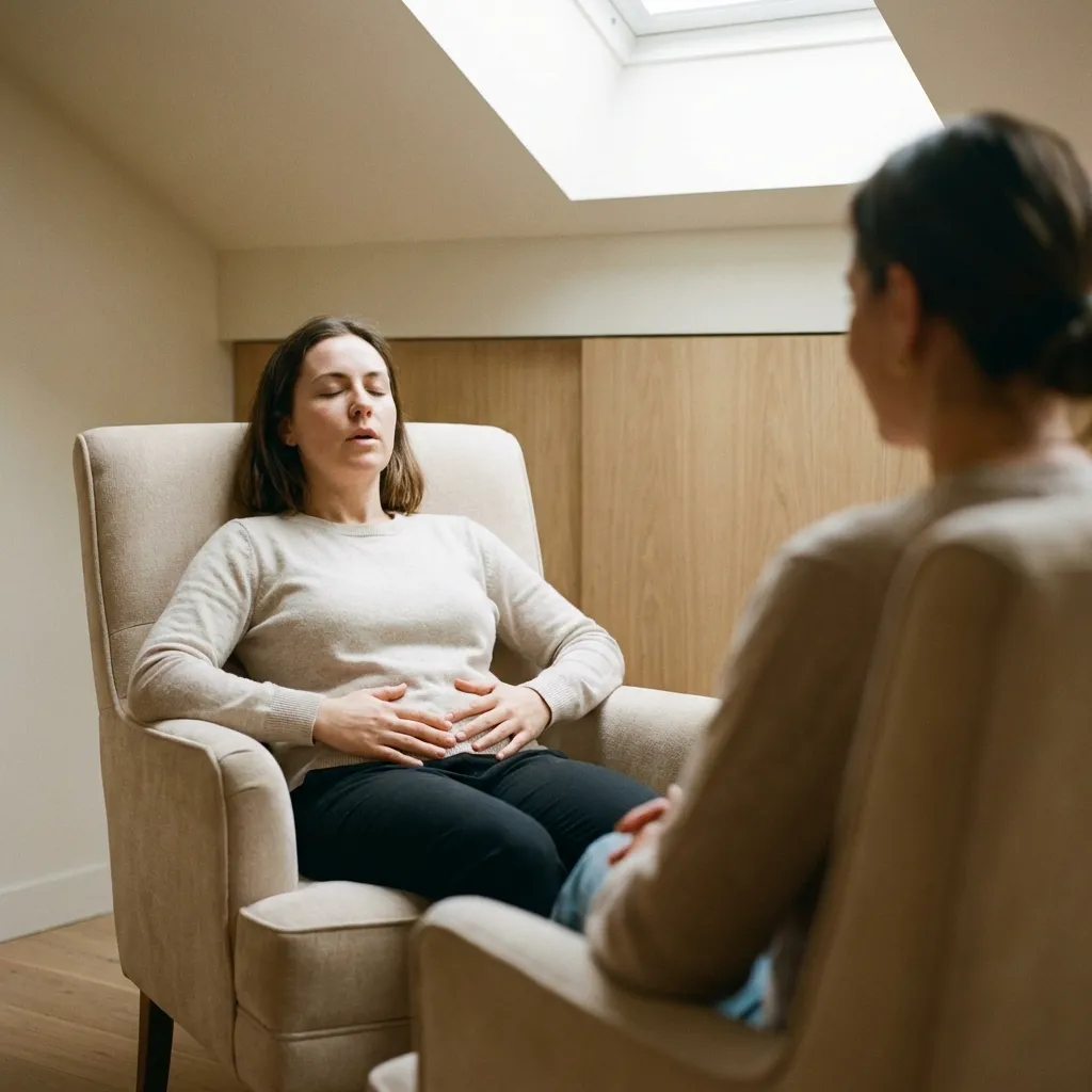 La hipnorespiración avanzada es un proceso individual que integra respiración consciente, hipnosis ericksoniana ligera y trabajo somático con foco en la regulación del sistema nervioso.